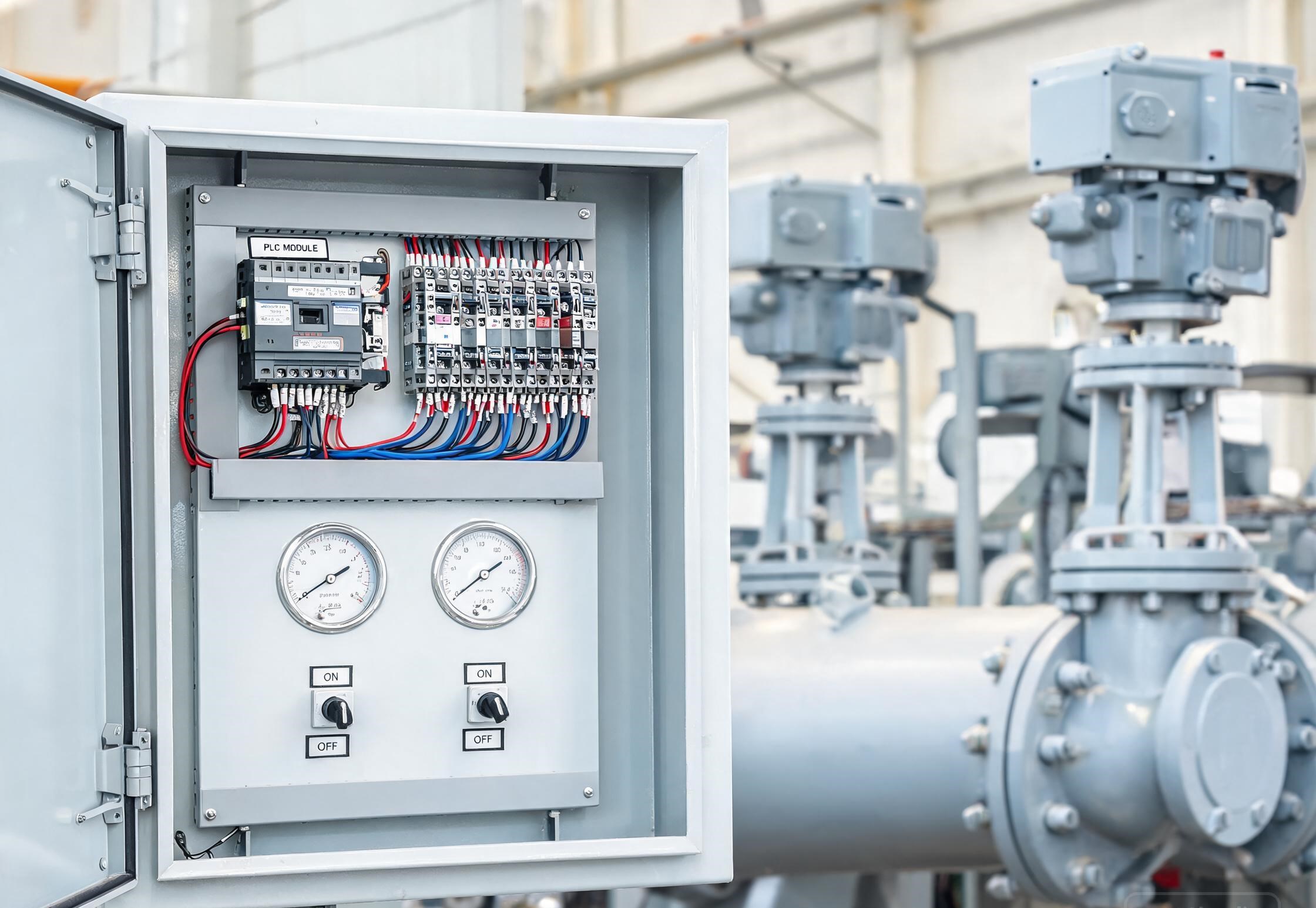 مشغلات كهربائية وهوائية ولوحات تحكم PLC لمحطات البخار